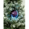 EUROPALMS LED sniego kamuoliukai 8 cm, alyvinės spalvos, 5 vnt. rinkinys 83501240