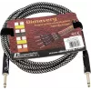 DIMAVERY instrumentinis kabelis 3 m, juodas/sidabrinis, nikeliuoti TS jack lizdai 26300051