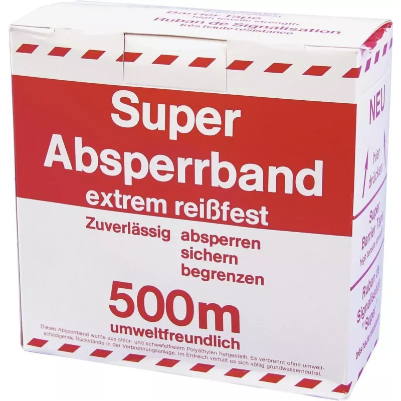 ACCESSORY Apsauginė juosta raudona/balta 500m x 75mm (3000596K)