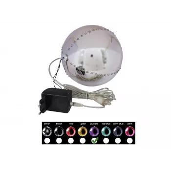 EUROPALMS LED Snowball 15cm, Purple 83501248