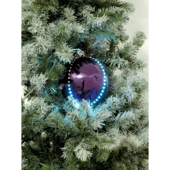 EUROPALMS LED Snowball 15cm, Purple 83501248