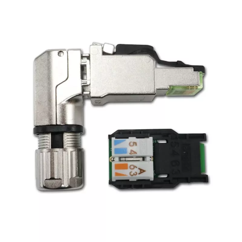 Telegärtner MFP8-4x90 Cat.6A lauke montuojamas RJ45 kištukas, T568A, ekranuotas, daugiakryptis J00026A4004