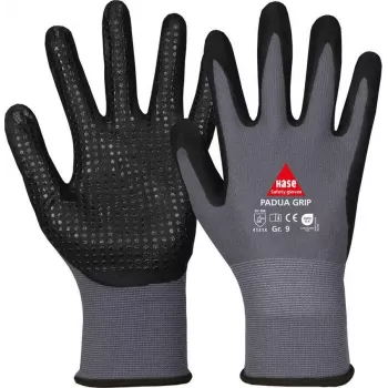 HASE SAFETY GROUP AG 508150 8 Padua Grip nitrilu padengtos nailoninės darbo pirštinės, 8 dydis