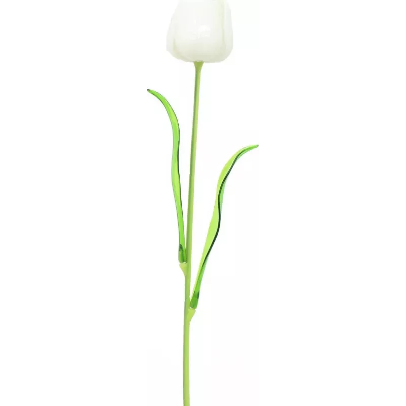 EUROPALMS Crystal Tulip dirbtinė gėlė, balta, 61 cm, 12 vnt. paketas (82600204)