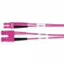 TELEGÄRTNER SC/LC dvigubas adapterio kabelis OM4 2m SC-D LC-D jungtis violetinis kabelis (L00891A0127)