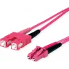 TELEGÄRTNER SC/LC dvigubas adapterio kabelis OM4 2m SC-D LC-D jungtis violetinis kabelis (L00891A0127)