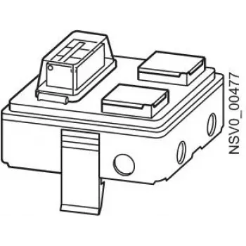 SIEMENS BD2-AK1/2SD163FIA išvesties dėžutė 16A 2x1-polių su saugiklių skyriklio jungikliu (BVP:660870)