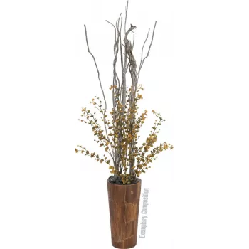 EUROPALMS dirbtinė eukalipto šakelė, geltonai žalia, 110 cm 82505622