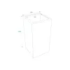 EUROPALMS Leichtsinn Box-100 raudonas blizgus dekoratyvinis kubas 83011853