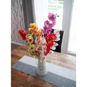 EUROPALMS dirbtinė cymbidium šakelė, kreminė-rožinė, 90cm 82530311