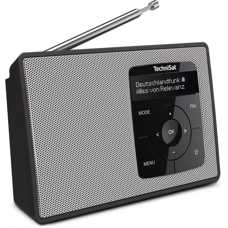 TechniSat DIGITRADIO 2 DAB+ FM Bluetooth radijo laikrodis juodas/baltas 0002/3910
