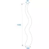EUROPALMS Design vaza WAVE-125, balta 83011905