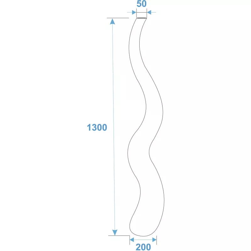 EUROPALMS Design vaza WAVE-125, balta 83011905