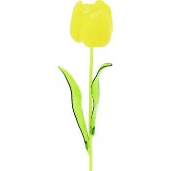 EUROPALMS Crystal Tulip dirbtinė gėlė, geltona, 61 cm, 12 vnt. 82600207