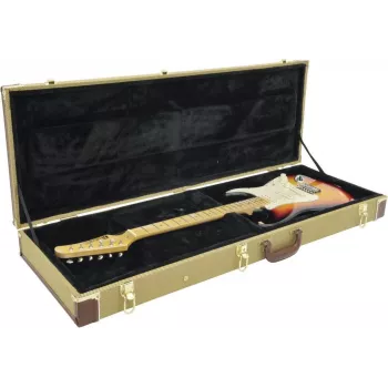 Dimavery medinis dėklas elektrinėms gitaroms, Tweed 26341036