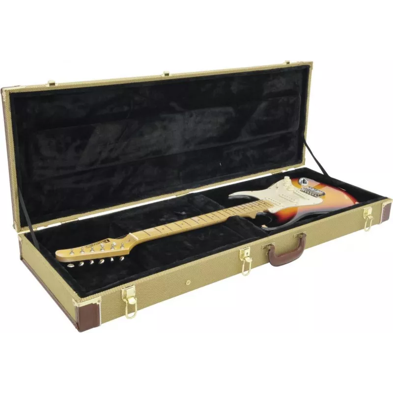 Dimavery medinis dėklas elektrinėms gitaroms, Tweed 26341036