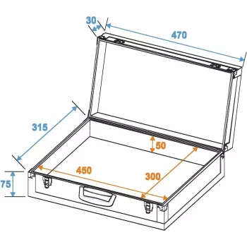 DIMAVERY Effector-Case Large pedalų dėklas / flight case 26380060