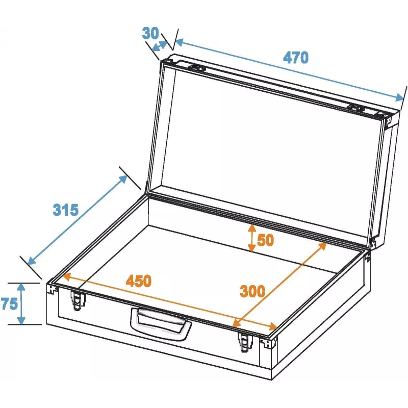 DIMAVERY Effector-Case Large pedalų dėklas / flight case 26380060