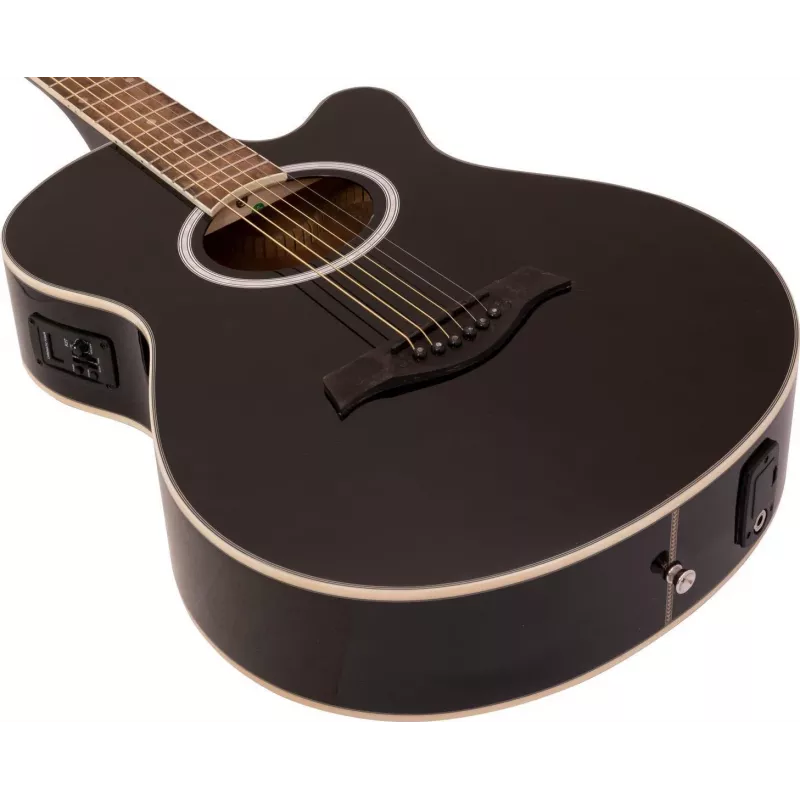 DIMAVERY AW-400 Vesterninė gitara, juoda 26235089