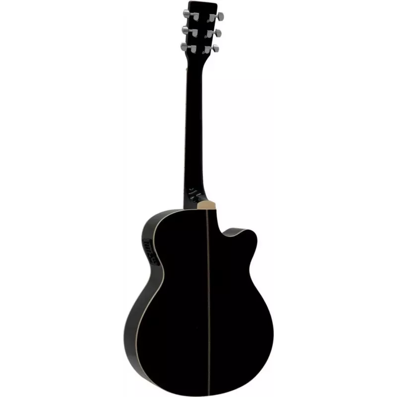 DIMAVERY AW-400 kairiarankė dreadnought akustinė gitara, juoda 26235090
