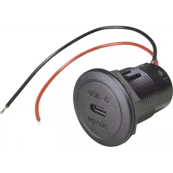 ProCar Power USB-C įleidžiamas lizdas PD/QC 50W 12/24V DC, be LED 67351990
