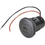 ProCar Power USB-C įleidžiamas lizdas PD/QC 50W 12/24V DC, be LED 67351990