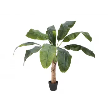 EUROPALMS dirbtinis bananų medis, 100 cm, žali lapai, juoda vaza 82509503