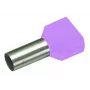 Cimco 187715 dviguba gnybtų mova 0,25 mm², dalinai izoliuota, violetinė (100 vnt.)