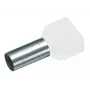 Cimco 187717 dviguba gnybtų mova 0,5 mm², dalinai izoliuota, balta, 100 vnt.