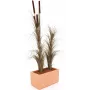 EUROPALMS Dirbtinė nendrių žolė su šiurkščiaisiais šiurkščiaisiais augalais, tamsiai ruda, 152 cm, 82505857