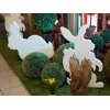 EUROPALMS Silhouette Hase, balta, 56cm (83505010)