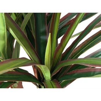 EUROPALMS Dracena dirbtinis augalas, 120 cm, natūralaus medžio kamienas, žali tekstilės lapai, juodas plastikinis vazonas 82505779