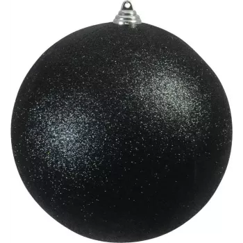 EUROPALMS dekoratyvinė sfera 20 cm, juoda, su blizgučiais 83501278