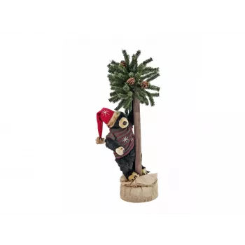EUROPALMS Kalėdinis meškiukas su eglute, 105 cm 83314804