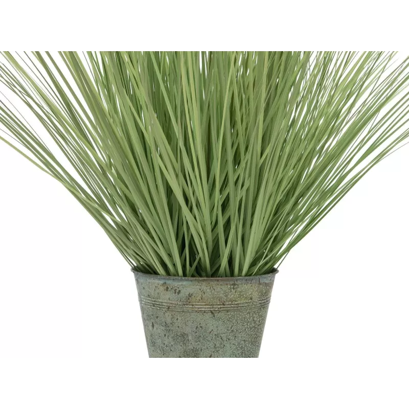 EUROPALMS Žydintys dirbtinės dekoratyvinės žolės, 70cm, balti žiedai, juodas vazonas 82600147