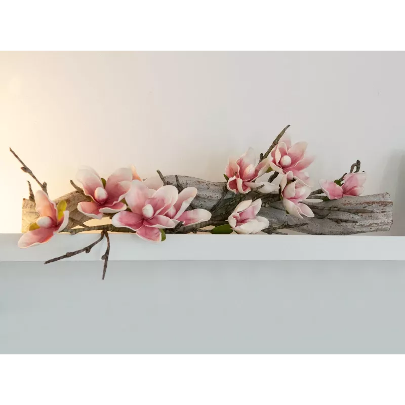 EUROPALMS dirbtinė magnolijos šakelė (EVA), balta-rožinė 82530587