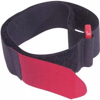 Hook-and-Loop Cable Tie 25x480 mm, juodas, 10 vienetų, daugkartinio naudojimo 30006040