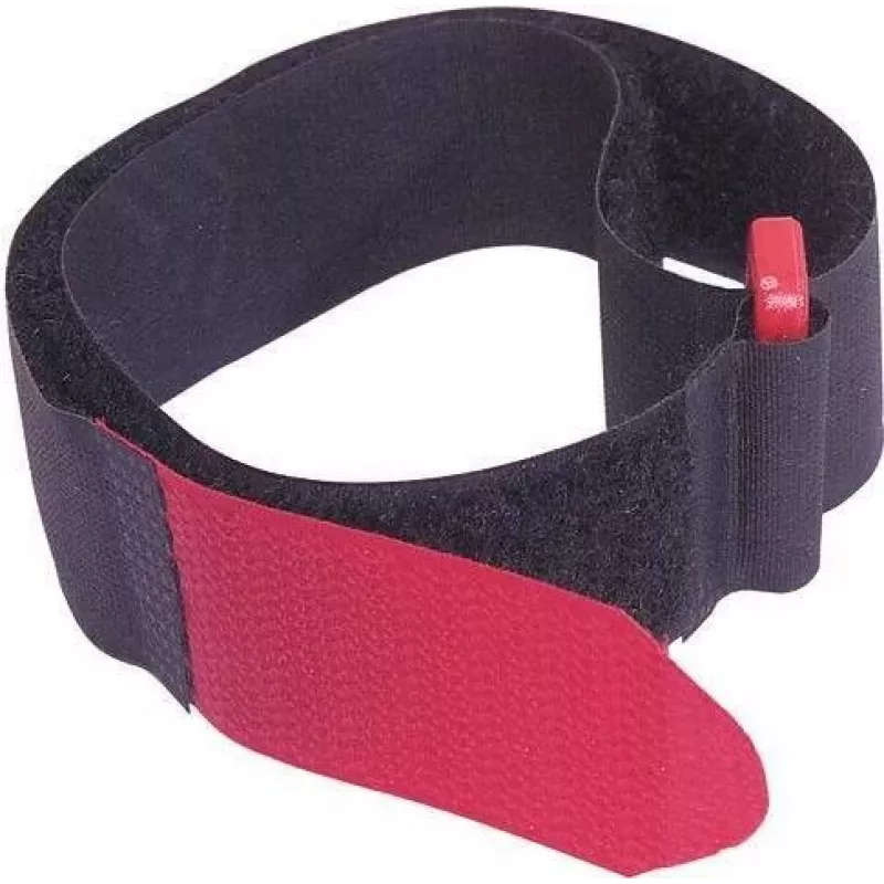 Hook-and-Loop Cable Tie 25x480 mm, juodas, 10 vienetų, daugkartinio naudojimo 30006040