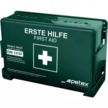 Petex DIN 13157 pirmosios pagalbos rinkinys 270 x 85 x 180 mm, žalias 43924213