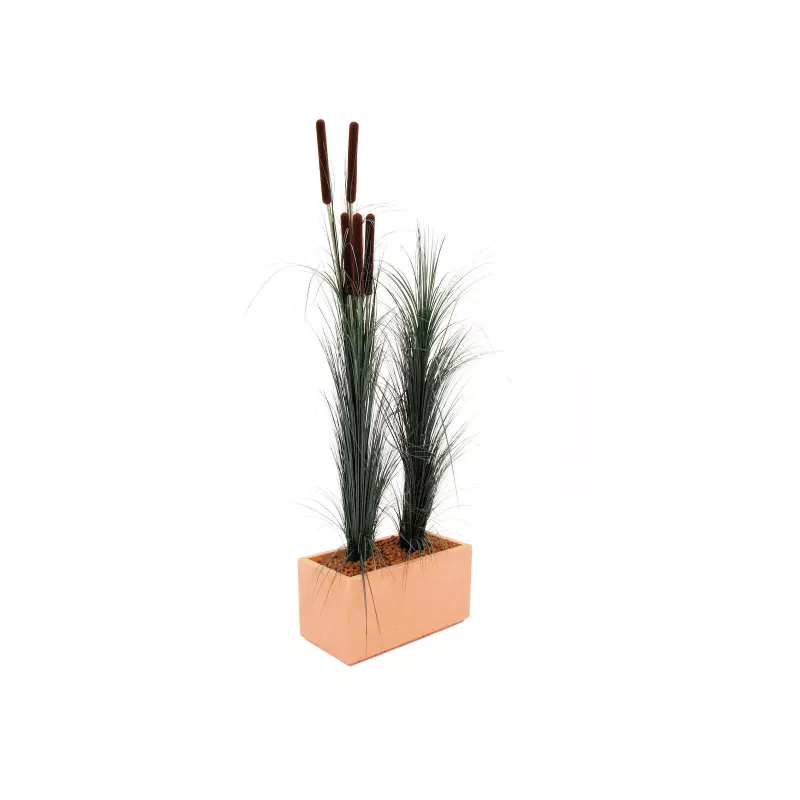 EUROPALMS Dirbtinė nendrių žolė su šiurkščiaisiais vikšriais, tamsiai žalia, 152 cm 82505854