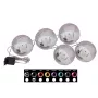 EUROPALMS LED Snowball 8 cm, juodas, 5 vienetų rinkinys (83501236)