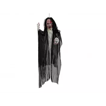 EUROPALMS animuota vaiduoklio figūra Halloween, 95 cm, reaguoja į garsą ir judesį, mirksinčios LED akys 8331440L