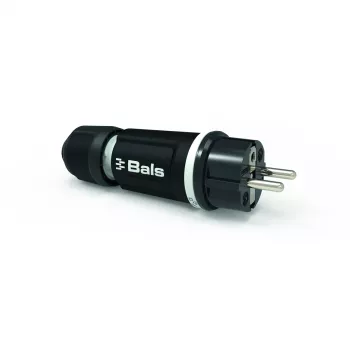 BALS 7371-1 Schuko kištukas 16A 3p 250V IP54 juodas guminis