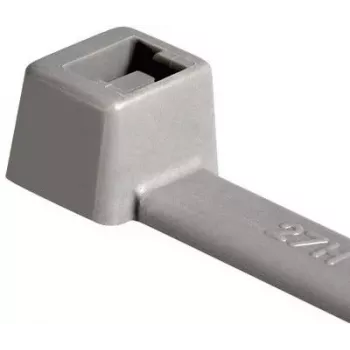 HellermannTyton 116-01818 pilkos spalvos poliamidiniai kabelių raiščiai, 100 mm x 2,5 mm, 22 mm ryšulio skersmuo, 100 vnt. paketas