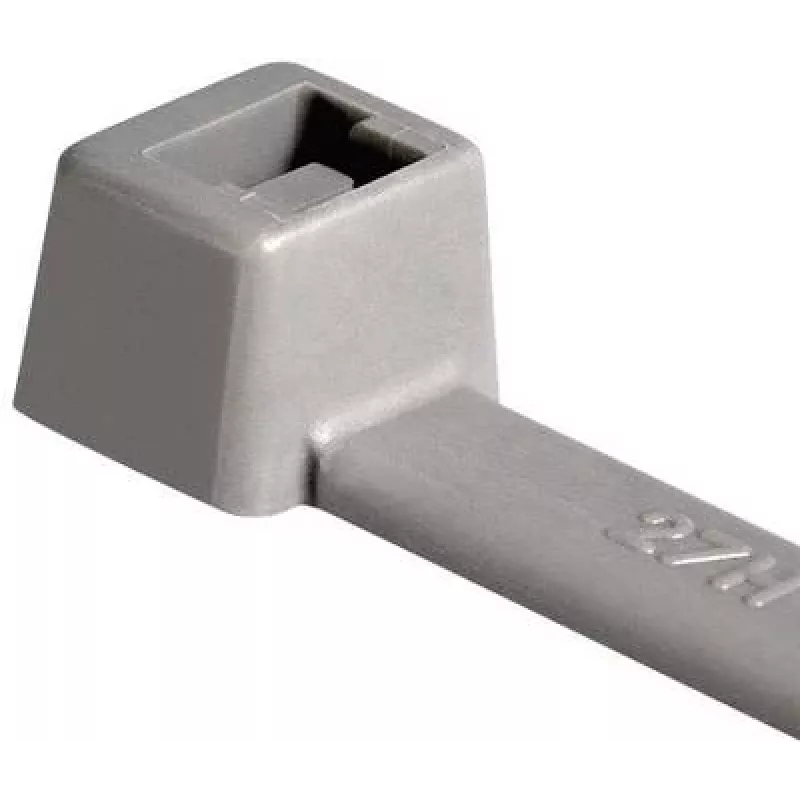 HellermannTyton 116-01818 pilkos spalvos poliamidiniai kabelių raiščiai, 100 mm x 2,5 mm, 22 mm ryšulio skersmuo, 100 vnt. paketas