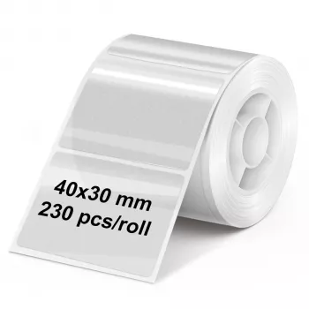 Olympia permatomas etikečių ritinys 40 mm x 30 mm, 230 etikečių (6322)