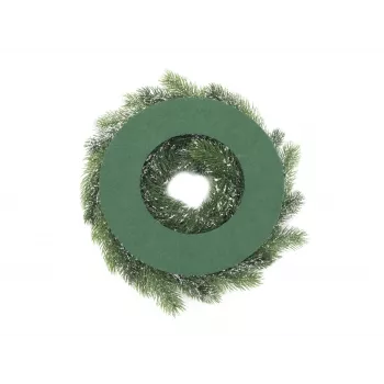 EUROPALMS Snow-Covered PE Fir Wreath, 45cm 83501720