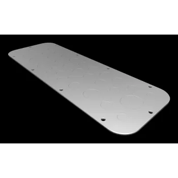 Rittal AX flanšinė plokštė, 3 dydis, lakštinis plienas, cinkuota, 125 x 50 mm, 2573100