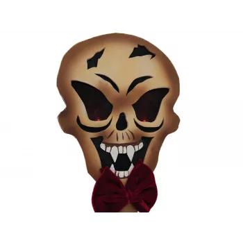 EUROPALMS Halloween dekoracija - smaigstas su kaukolu, baltas/juodas, 40 cm, 83314628