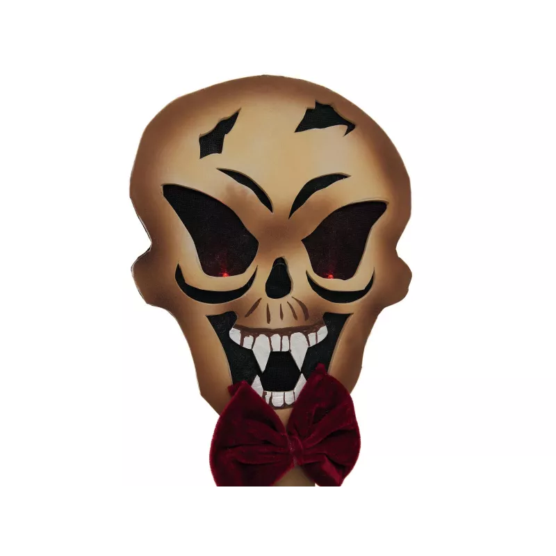 EUROPALMS Halloween dekoracija - smaigstas su kaukolu, baltas/juodas, 40 cm, 83314628